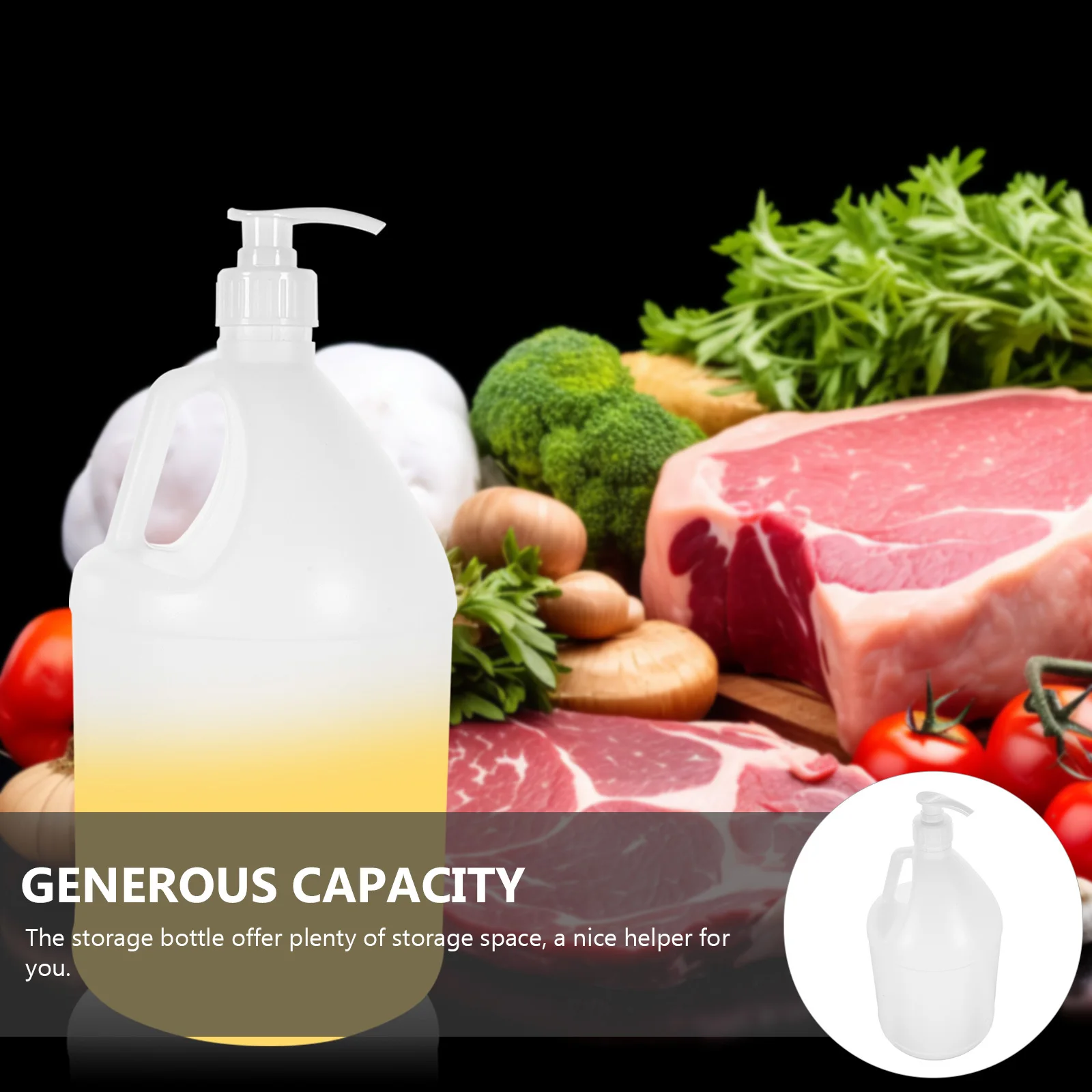 1pc Food Plastic Bucket Reusable Storage Bottle Large Capacity Leak-Proof Multifunctional Container For Detergent Oil Shampoo
1pc Food Plastic Bucket Reusable Storage Bottle Large Capacity Leak-Proof Multifunctional Container For Detergent Oil Shampoo