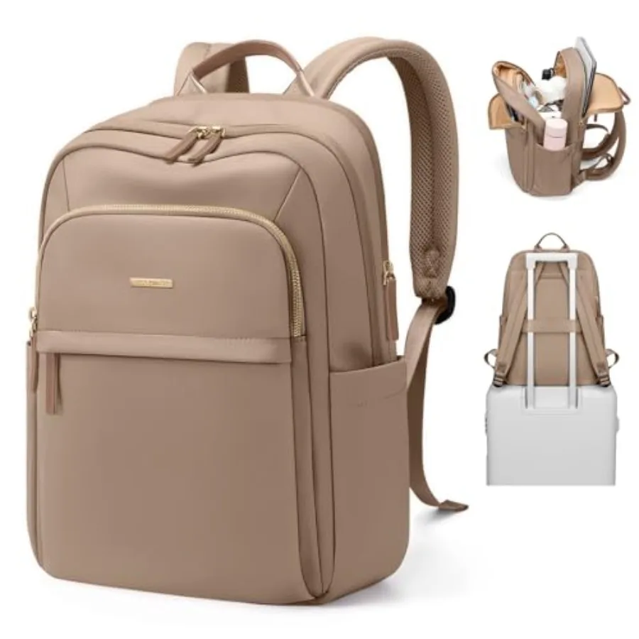 Hiking Travel Backpack for Women Casual Business Weekender Multilayer Laptop Bag Champagne Brown
Hiking Travel Backpack for Women Casual Business Weekender Multilayer Laptop Bag Champagne Brown