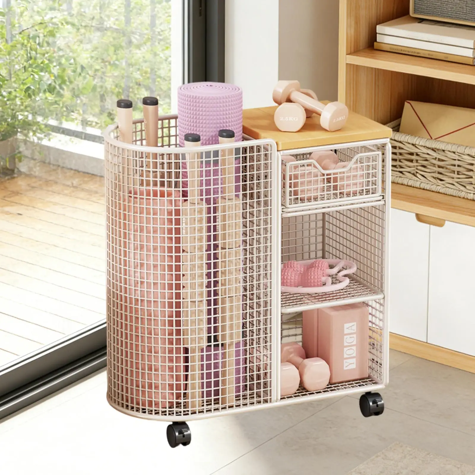 Sports Equipment Organizer Rack Space Saving Storage Rack for Yoga Blocks Home Gym Use
Sports Equipment Organizer Rack Space Saving Storage Rack for Yoga Blocks Home Gym Use