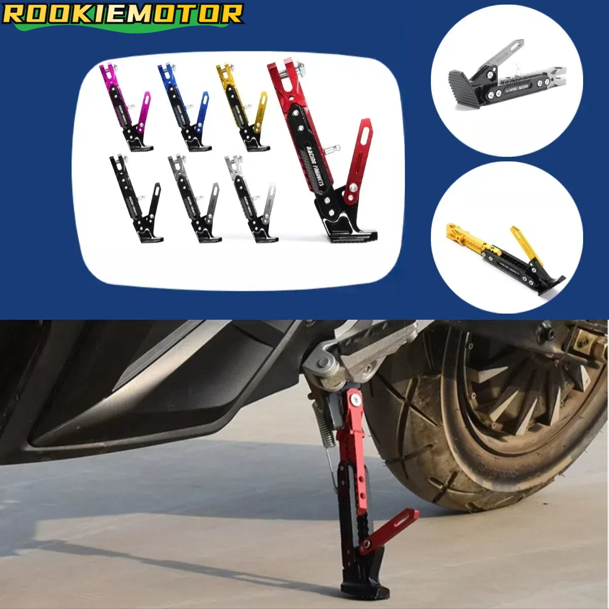 Universal Motorcycle Adjustable Side Stand Foot Side Support Stand Kickstand CNC Alloy
Universal Motorcycle Adjustable Side Stand Foot Side Support Stand Kickstand CNC Alloy