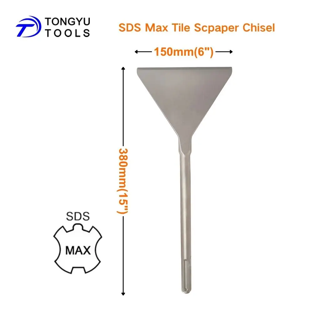 SDS Max Floor Scaling Chisel 150mm Wide Straight Head Flat Chisel for Rotary Hammer Tile Thinset Mortar Removal
SDS Max Floor Scaling Chisel 150mm Wide Straight Head Flat Chisel for Rotary Hammer Tile Thinset Mortar Removal