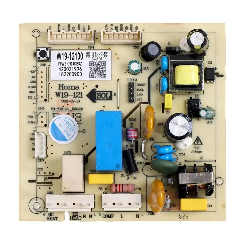 Refrigerator Motherboard, PCB Control Board, Model Number W19-12100, 420021996, Original
Refrigerator Motherboard, PCB Control Board, Model Number W19-12100, 420021996, Original