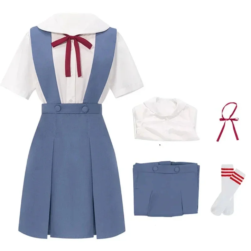 Rei Ayanami Cosplay Costume Asuka Langley Soryu Cosplay Women School Uniform Dresses Wig Hair Clips Halloween Loli Clothing
Rei Ayanami Cosplay Costume Asuka Langley Soryu Cosplay Women School Uniform Dresses Wig Hair Clips Halloween Loli Clothing