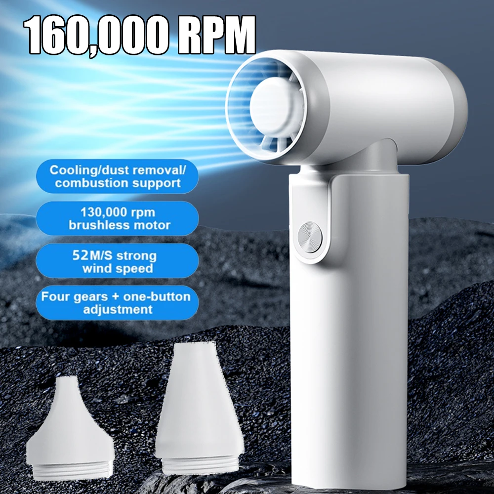 Turbo Blower Fan Mini Turbo Jet Fan Violent Turbofan USB Rechargeable 160000 RPM Brushless Motor 52m/s High Speed Duct Blower
Turbo Blower Fan Mini Turbo Jet Fan Violent Turbofan USB Rechargeable 160000 RPM Brushless Motor 52m/s High Speed Duct Blower
