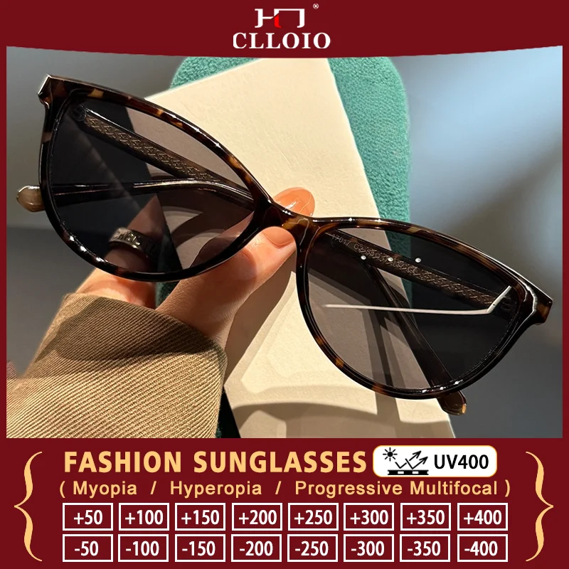 CLLOIO Summer Cat Eye Prescription Sunglasses Women Optical Myopia Frame Fashion Shades For Beach Travel Holiday Outdoor Glasses
CLLOIO Summer Cat Eye Prescription Sunglasses Women Optical Myopia Frame Fashion Shades For Beach Travel Holiday Outdoor Glasses