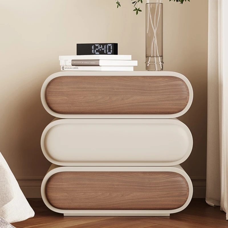 Solid wood bedside table installation-free designer creative cream style leather art high-end bedside table
Solid wood bedside table installation-free designer creative cream style leather art high-end bedside table