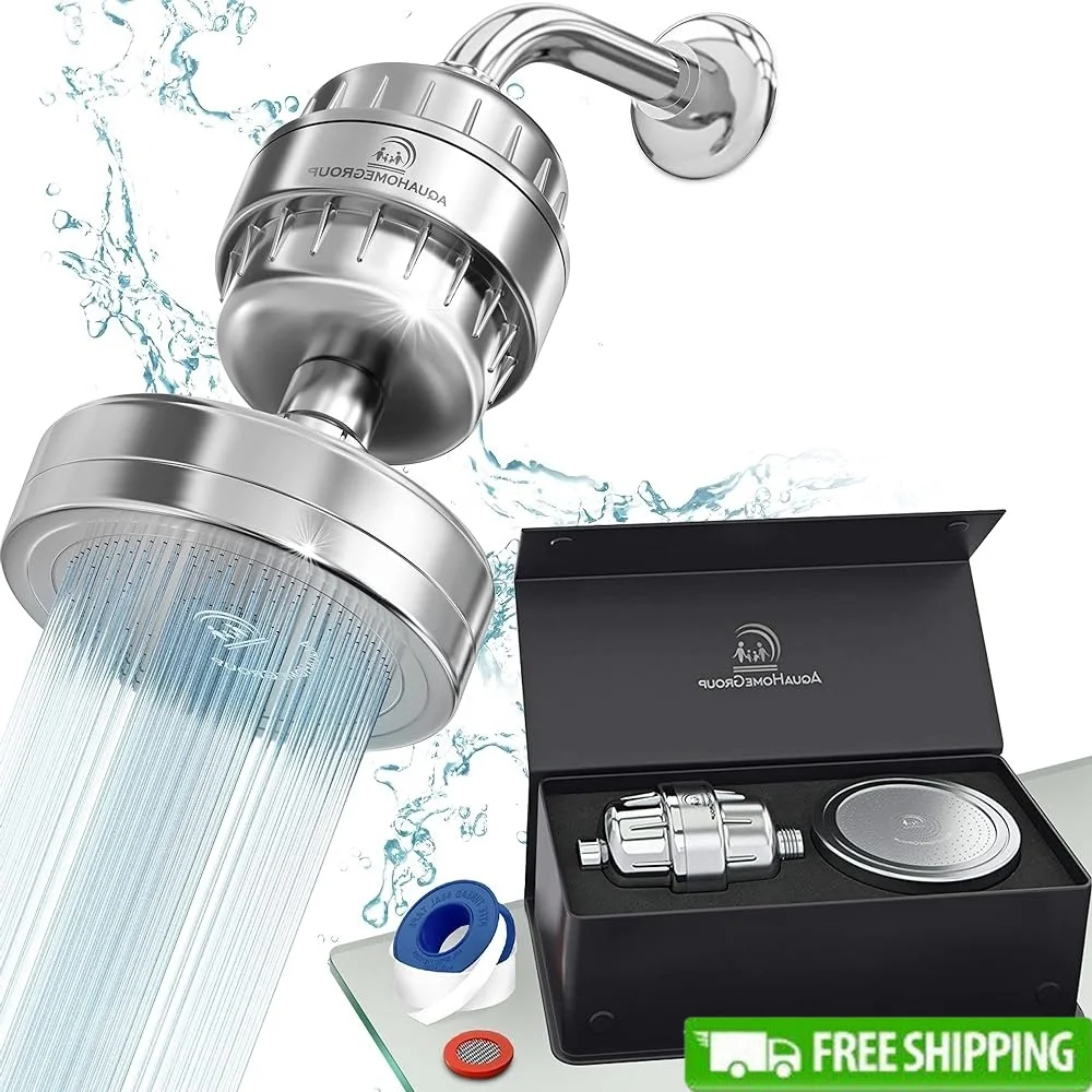 Luxury Shower Head Set 20 3 Stage Filter Chrome Hard Water Chlorine Removal Wall Mounted Metal Construction
Luxury Shower Head Set 20 3 Stage Filter Chrome Hard Water Chlorine Removal Wall Mounted Metal Construction