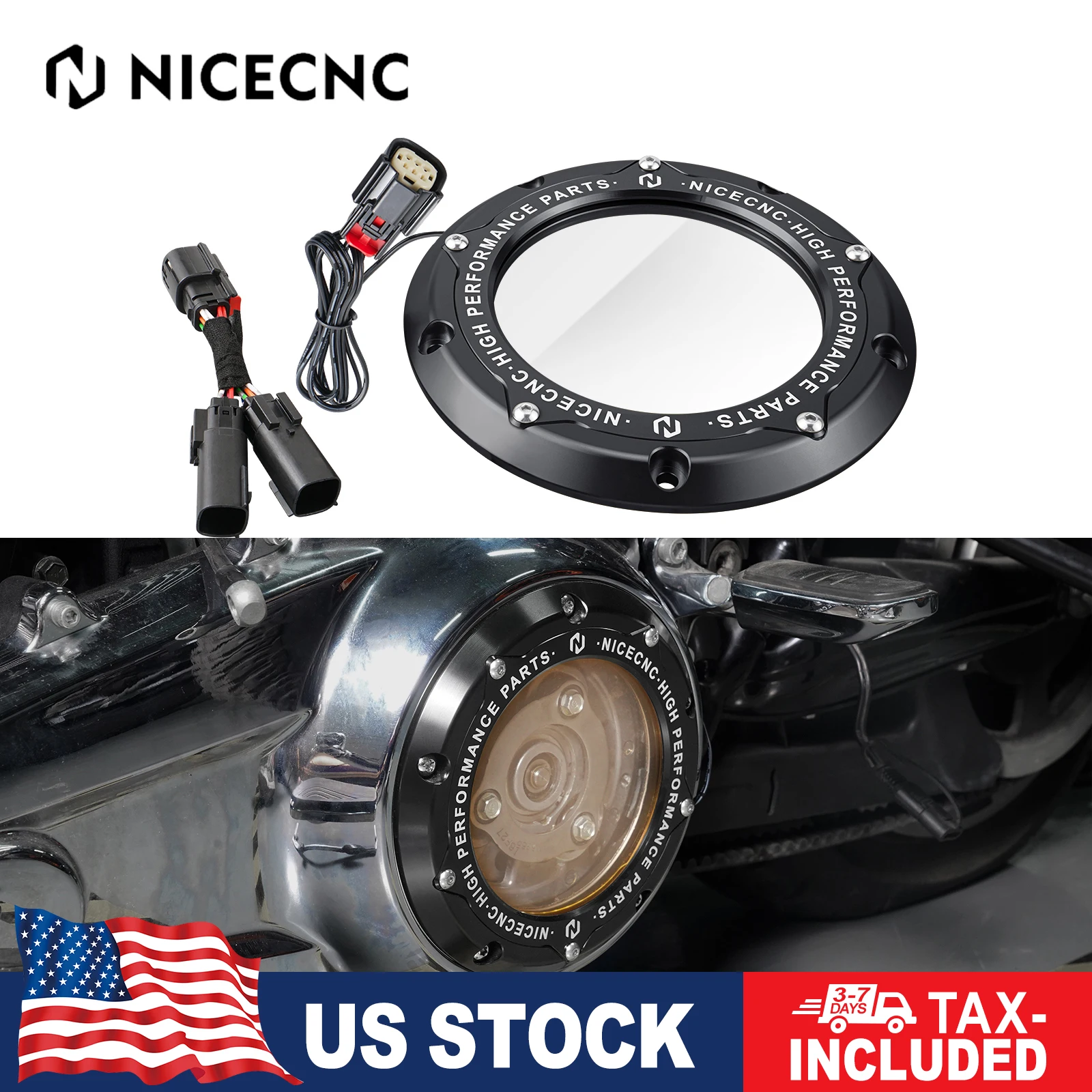 NICECNC Clear Derby Clutch Cover LED Strip Light For Harley Touring Road King Street Glide CVO Ultra Limited Road Glide 016-2023
NICECNC Clear Derby Clutch Cover LED Strip Light For Harley Touring Road King Street Glide CVO Ultra Limited Road Glide 016-2023
