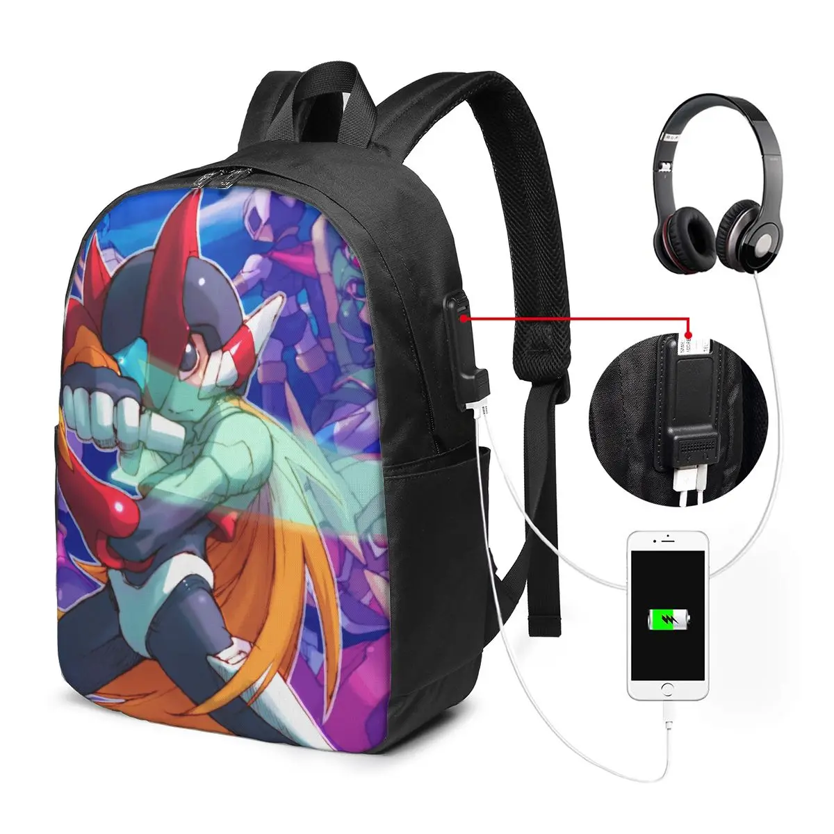 Megaman Video Game Mega Man Backpack Travel Notebook Bag Computer College Student School Bag Laptop Shoulder Bags for Men Women
Megaman Video Game Mega Man Backpack Travel Notebook Bag Computer College Student School Bag Laptop Shoulder Bags for Men Women