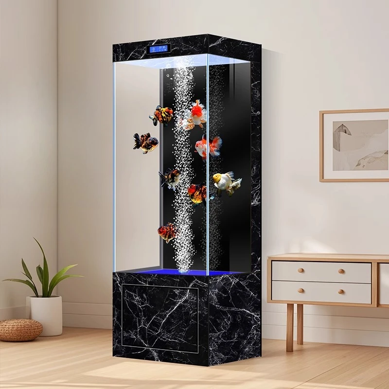 **Vertical fish tank Small ultra-white glass lazy ecological back filter Fish tank next to household TV cabinet
**Vertical fish tank Small ultra-white glass lazy ecological back filter Fish tank next to household TV cabinet