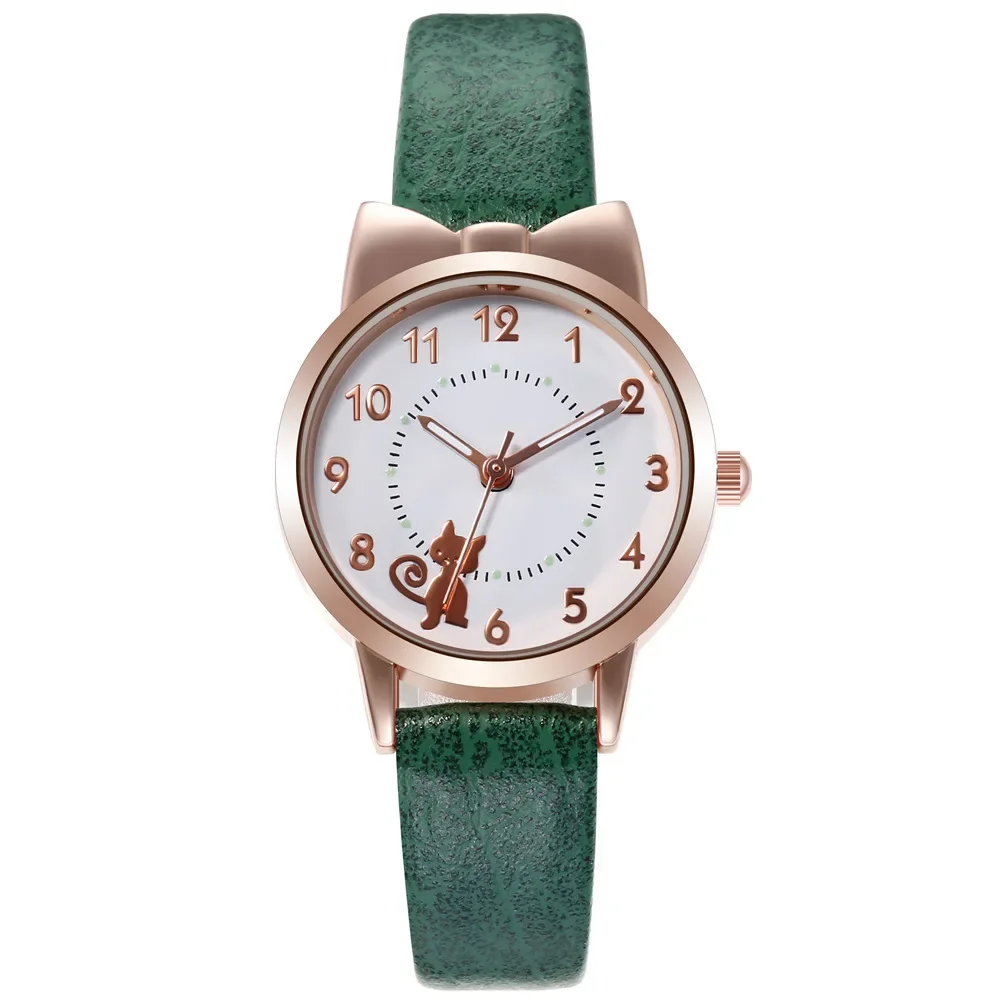 Fashion Kids Lovely Cat Digital Dial Children Watch Set Leather Strap Quartz Watches Kid Girls Clock Children Watch
Fashion Kids Lovely Cat Digital Dial Children Watch Set Leather Strap Quartz Watches Kid Girls Clock Children Watch