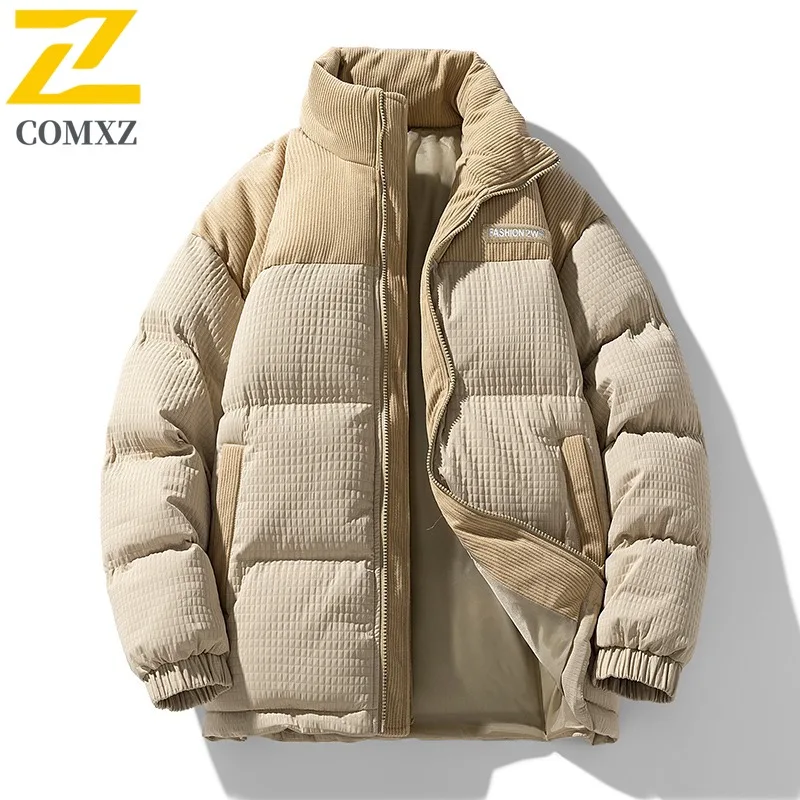 COMXZ Мужская стеганая куртка 2025 с воротником-стойкой для езды на велосипеде, утепленное теплое хлопковое пальто, легкая зимняя одежда в уличном стиле
COMXZ Мужская стеганая куртка 2025 с воротником-стойкой для езды на велосипеде, утепленное теплое хлопковое пальто, легкая зимняя одежда в уличном стиле