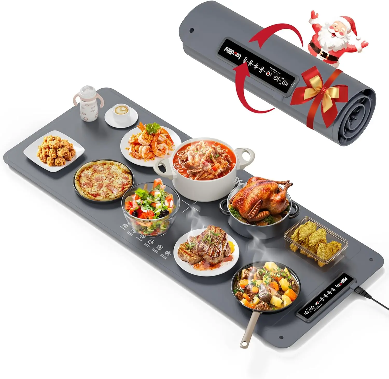 Коврик для подогрева еды XXL 36x16 дюймов с 4 режимами температуры, идеально подходит для фуршетов, серый
Коврик для подогрева еды XXL 36x16 дюймов с 4 режимами температуры, идеально подходит для фуршетов, серый