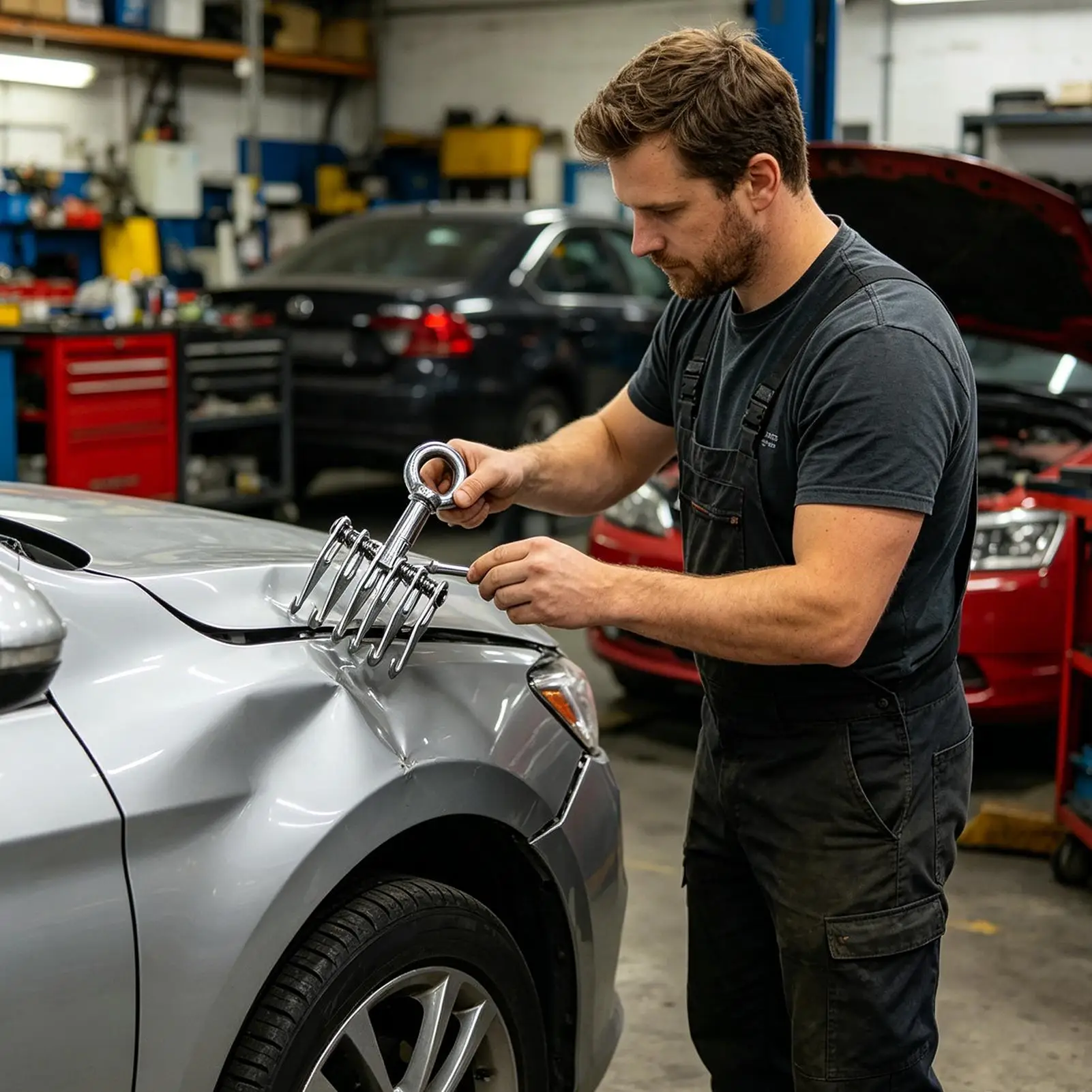 Car Dent Puller 6-Claws Damage Pulling Hook Dent Damage Repair Claw For Technicians Mechanics Automotive Sedan SUV RV Truck Home
Car Dent Puller 6-Claws Damage Pulling Hook Dent Damage Repair Claw For Technicians Mechanics Automotive Sedan SUV RV Truck Home