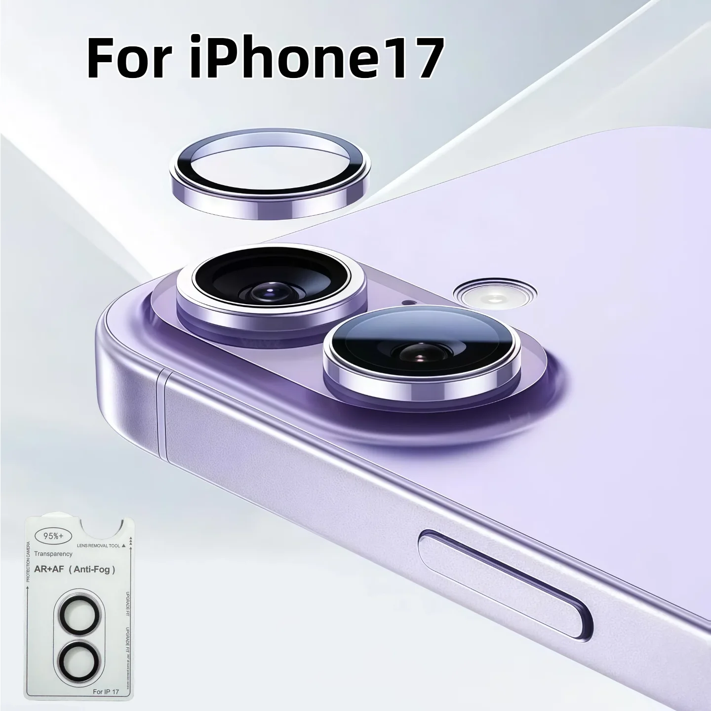 For iPhone 17 Rear Camera Tempered Glass Protective Film Original Color Black Silver Light Purple Blue Green
For iPhone 17 Rear Camera Tempered Glass Protective Film Original Color Black Silver Light Purple Blue Green
