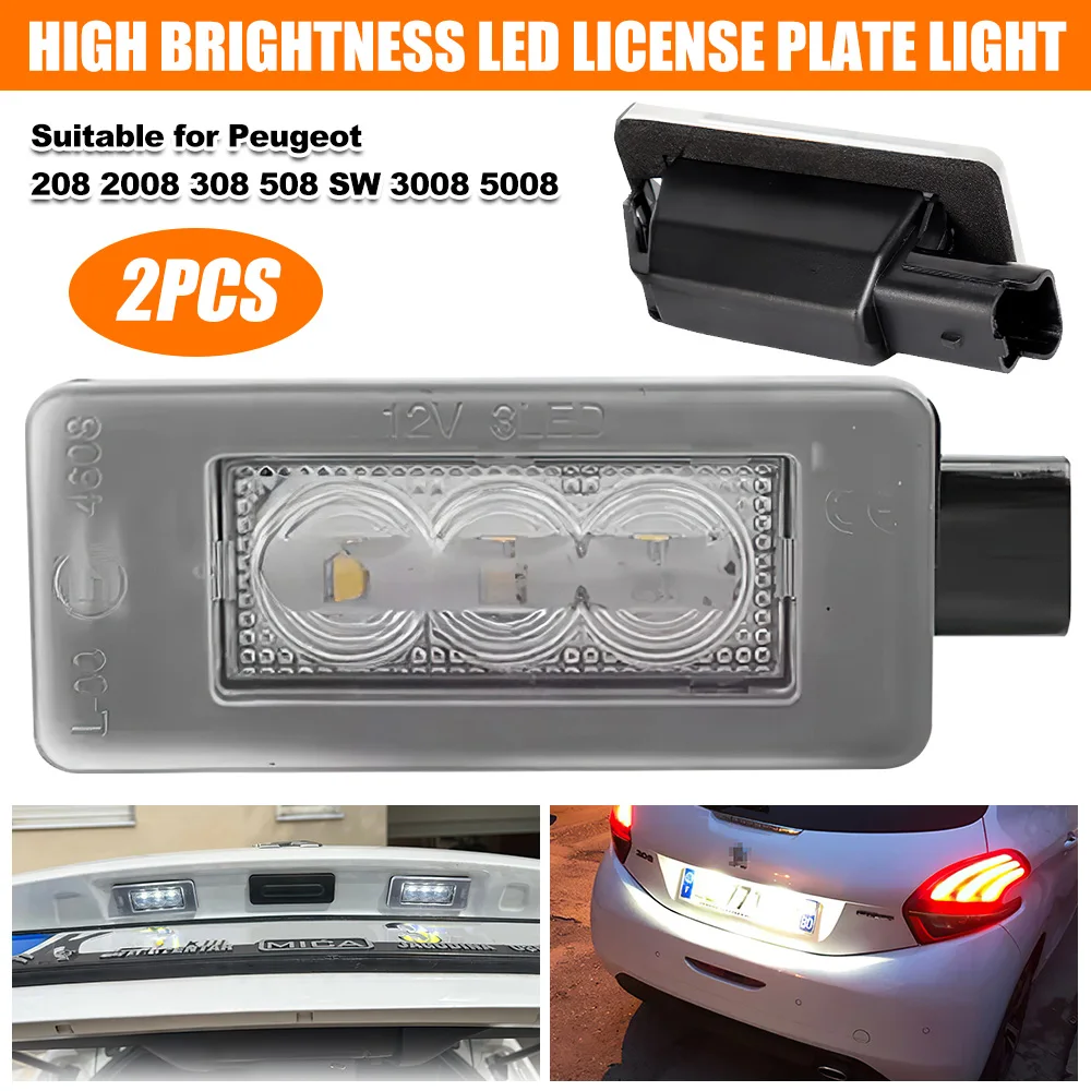 FOSITAN 2 шт. светодиодная лампа номерного знака подходит для Peugeot 208 2008 308 508 SW 3008 5008
FOSITAN 2 шт. светодиодная лампа номерного знака подходит для Peugeot 208 2008 308 508 SW 3008 5008