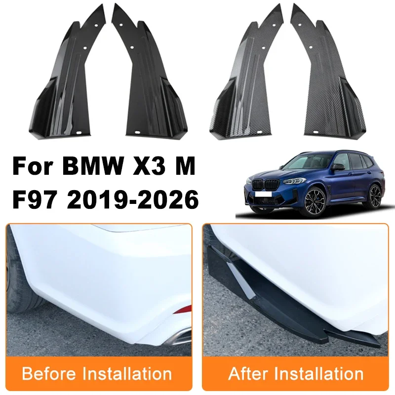 Car Rear Bumper Spoiler Lip Diffuser Side Skirt Splitter Wrap Angle Anti-Crash Protection Trim For BMW X3 M F97 2019-2026 2020
Car Rear Bumper Spoiler Lip Diffuser Side Skirt Splitter Wrap Angle Anti-Crash Protection Trim For BMW X3 M F97 2019-2026 2020