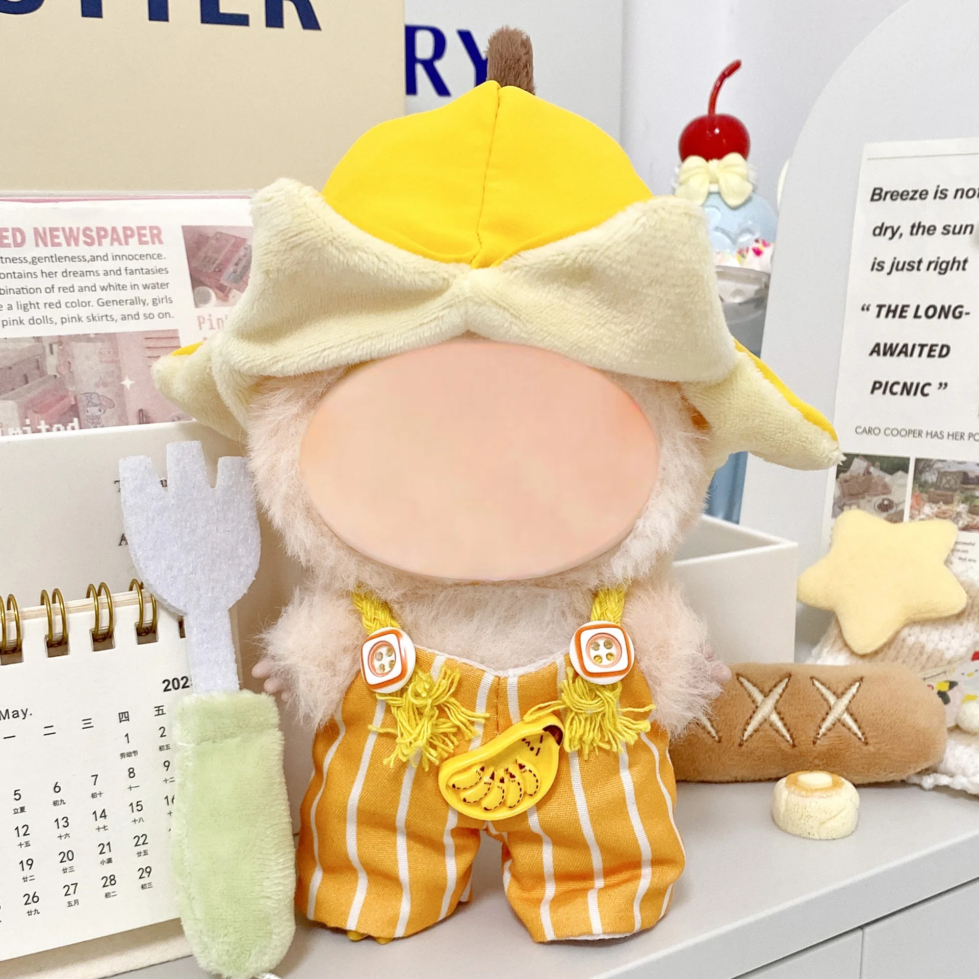 17 cm baby dress doll clothing pendant accessories Blind box doll yellow banana overalls interchangeable
17 cm baby dress doll clothing pendant accessories Blind box doll yellow banana overalls interchangeable