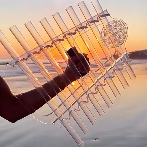 Transparent Crystal Harp 432Hz Sound Therapy Healing Natural Quartz Harp Instrument Yoga Meditation Usical Instruments