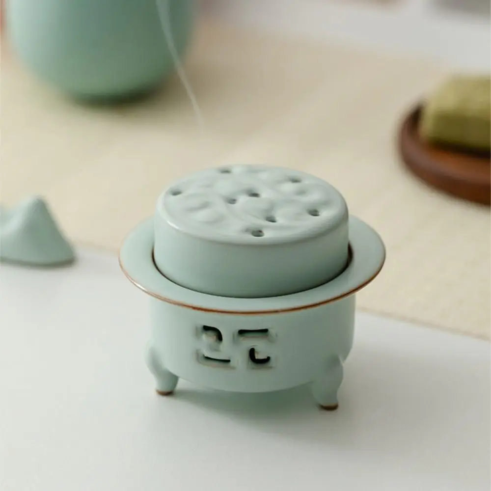 Desktop Ornament Ceramics Incense Burner Creative Retro Aromatherapy Holder with Lid Sandalwood Agarwood Stove Camping Garden
Desktop Ornament Ceramics Incense Burner Creative Retro Aromatherapy Holder with Lid Sandalwood Agarwood Stove Camping Garden
