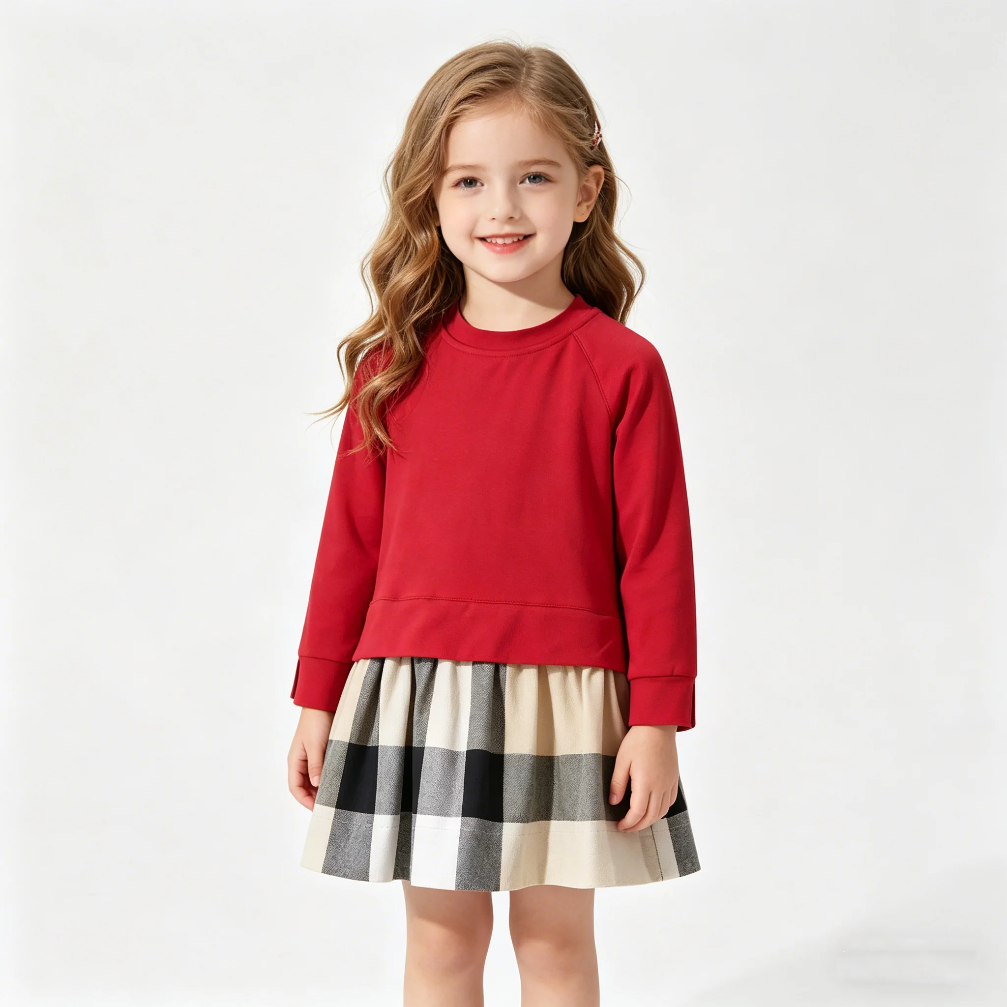 Casual Kids Clothes Fashion Spring Wear Striped Splicing Pleated Tulle Hem Long-sleeved Dress Girls Clothing
Casual Kids Clothes Fashion Spring Wear Striped Splicing Pleated Tulle Hem Long-sleeved Dress Girls Clothing