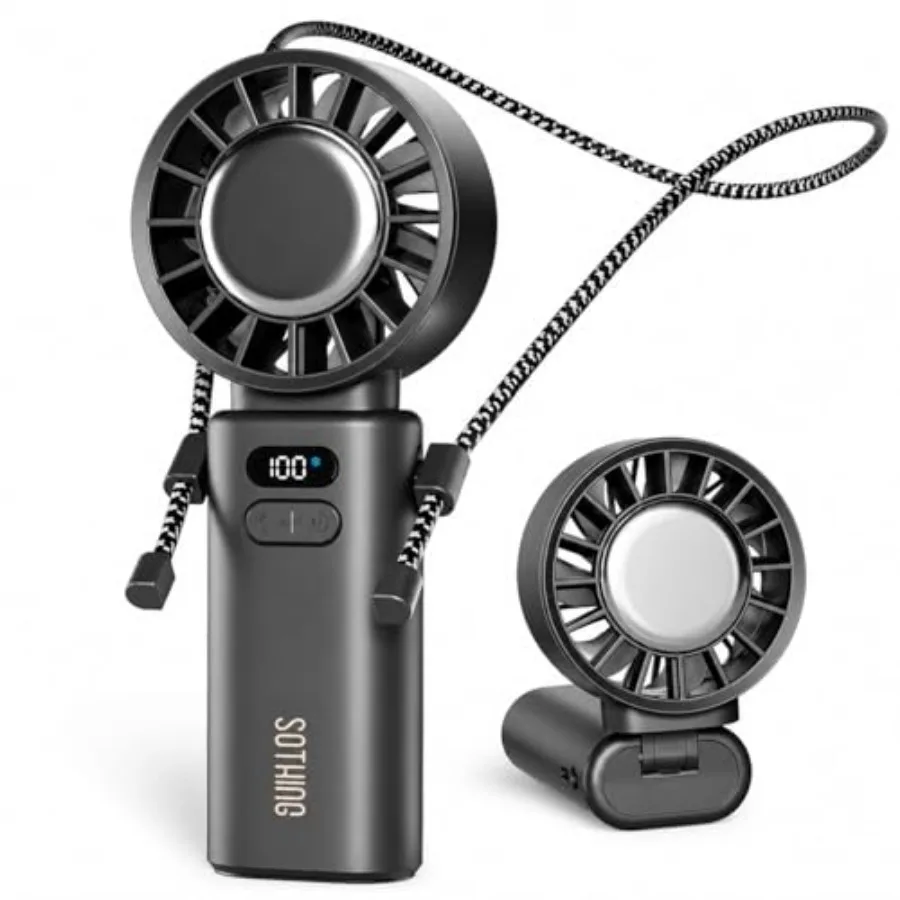 Portable Handheld Turbo Fan with Ice Cooling Plate, 100 Speeds, 5000mAh 19H Runtime, 120° Foldable Rechargeable Mini Personal F
Portable Handheld Turbo Fan with Ice Cooling Plate, 100 Speeds, 5000mAh 19H Runtime, 120° Foldable Rechargeable Mini Personal F