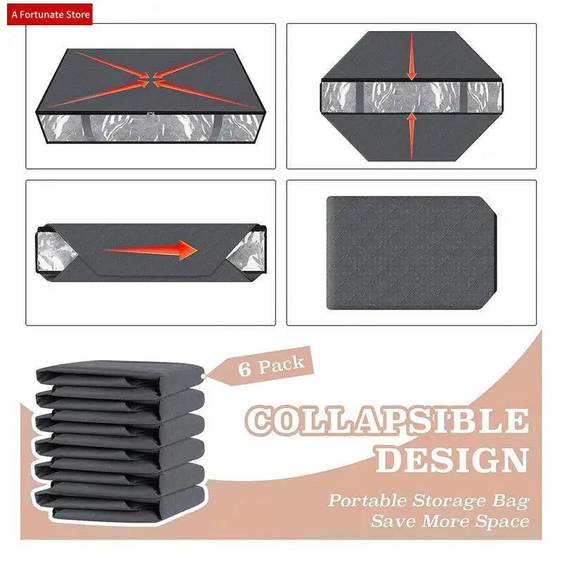 Under Bed Storage Containers Clothes Storage With Durable Handles, Foldable 6Pcs
Under Bed Storage Containers Clothes Storage With Durable Handles, Foldable 6Pcs
