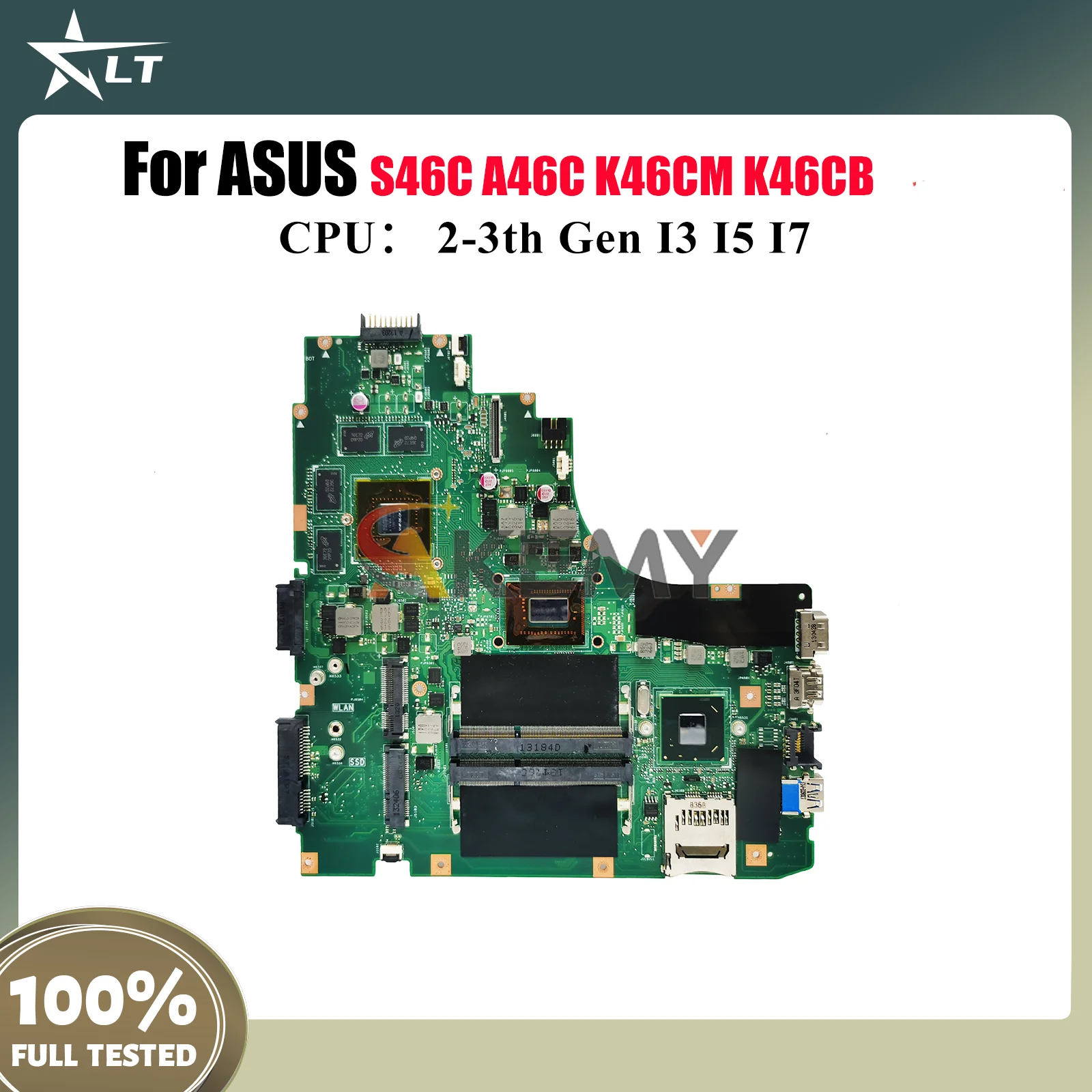 Материнская плата K46CM для ноутбука ASUS K46C K46CB K46CM A46C S46C, материнская плата для ноутбука с процессором I3 I5 I7, 100% тестирование, ОК, быстрая доставка
Материнская плата K46CM для ноутбука ASUS K46C K46CB K46CM A46C S46C, материнская плата для ноутбука с процессором I3 I5 I7, 100% тестирование, ОК, быстрая доставка