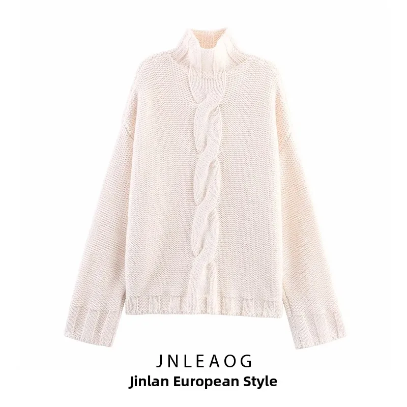 JNLEAOG, осенний новый женский повседневный длинный свитер с воротником-стойкой, простой вязаный свитер, свободный крой из полиэфирного волокна
JNLEAOG, осенний новый женский повседневный длинный свитер с воротником-стойкой, простой вязаный свитер, свободный крой из полиэфирного волокна