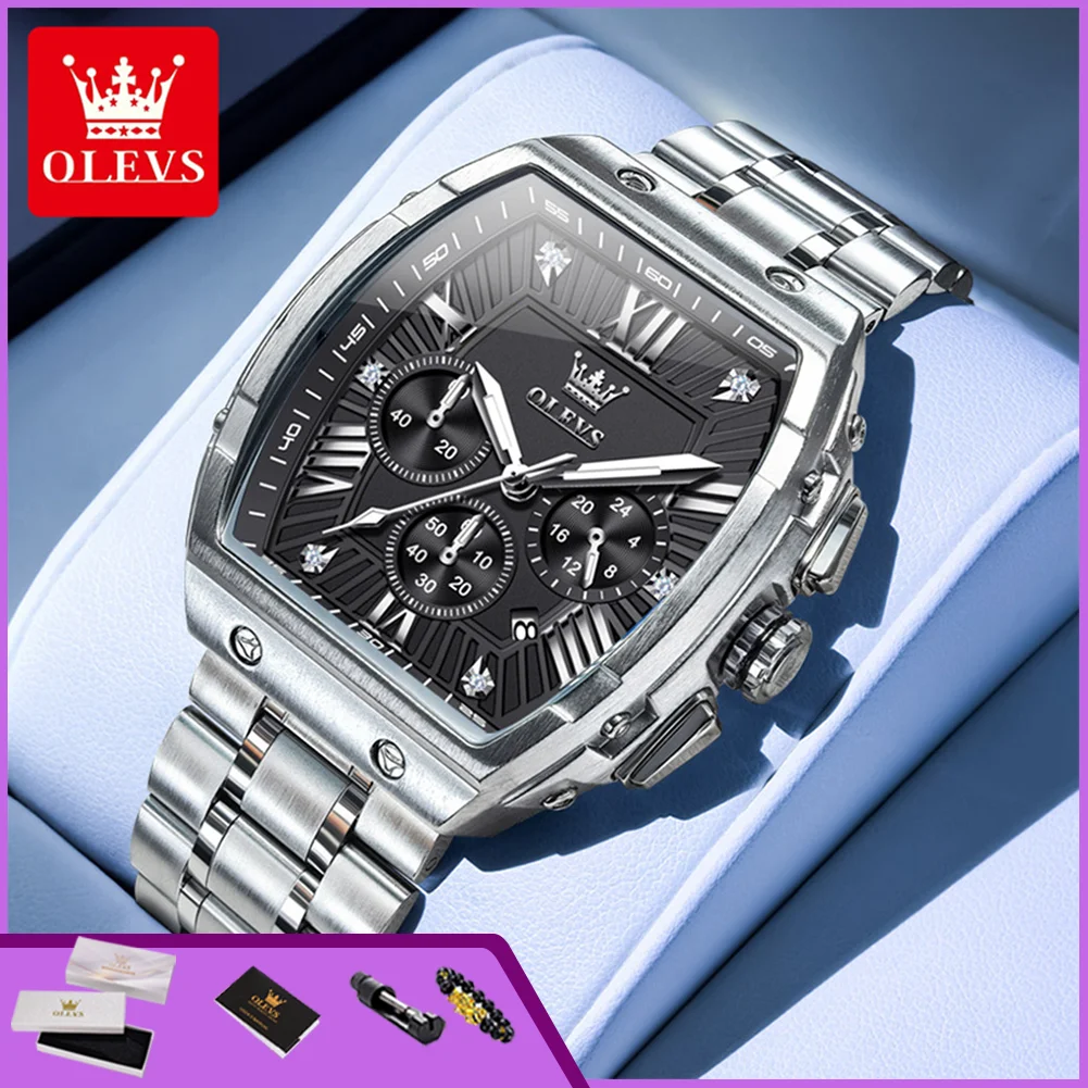 OLEVS 5639 Multifunction Men's Watches Luxury Tonneau Dial Luminous Waterproof Chronograph Business Quartz Wristwatches for Men
OLEVS 5639 Multifunction Men's Watches Luxury Tonneau Dial Luminous Waterproof Chronograph Business Quartz Wristwatches for Men