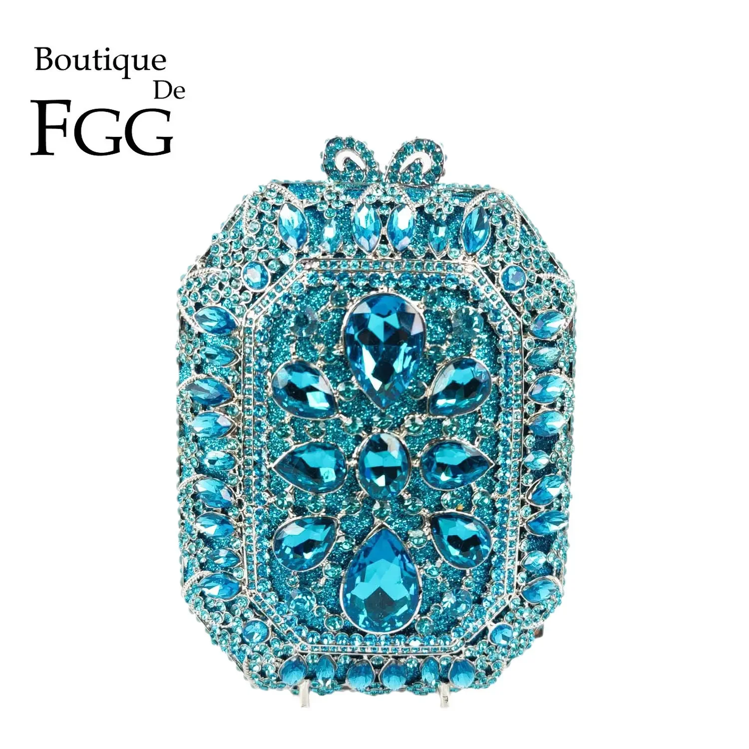 Boutique De FGG Light Blue Sapphire Women Mini Crystal Clutch Evening Minaudiere Purses Wedding Party Rhinestone Clutch Handbags
Boutique De FGG Light Blue Sapphire Women Mini Crystal Clutch Evening Minaudiere Purses Wedding Party Rhinestone Clutch Handbags