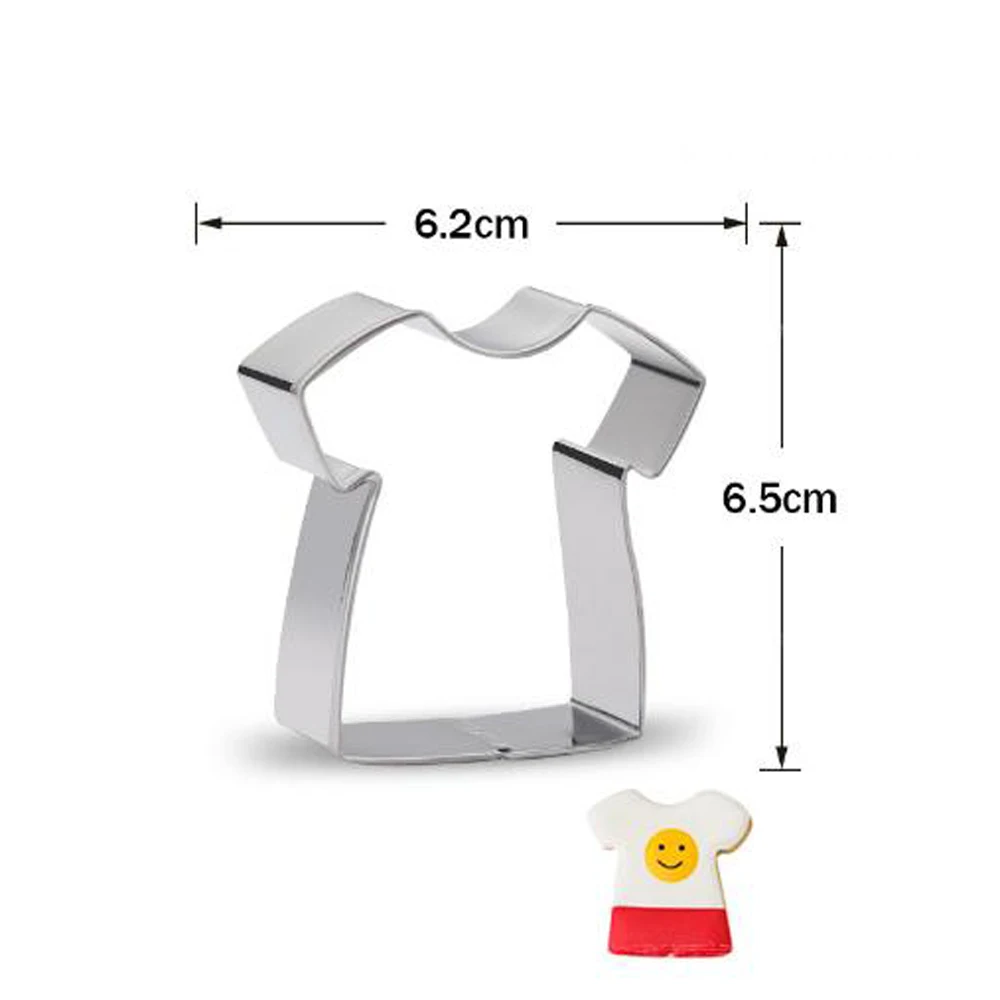 1pcs patisserie reposteria T-shirt Cookie Cutters Moldes Metal Fondant Cake Decor Kitchen Accessories Pastry Shop Baking Moulds
1pcs patisserie reposteria T-shirt Cookie Cutters Moldes Metal Fondant Cake Decor Kitchen Accessories Pastry Shop Baking Moulds