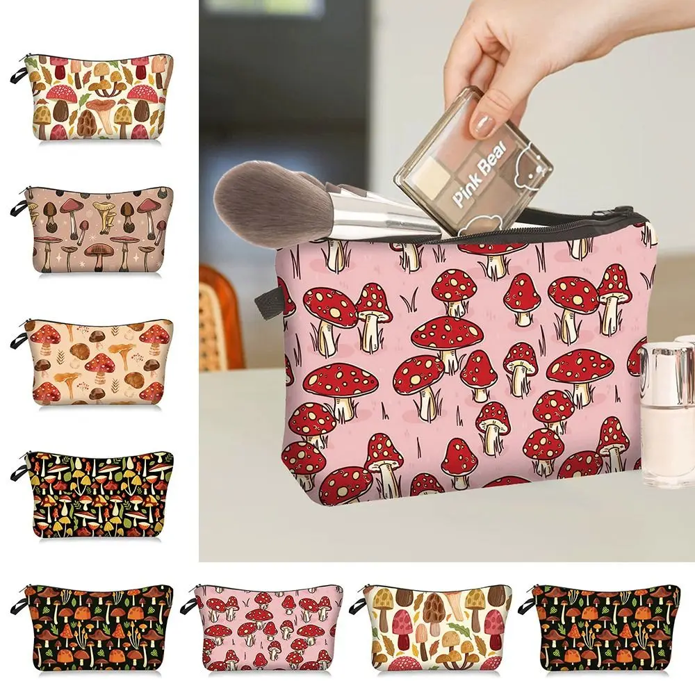 Cute Mushroom Print Cosmetic Bag Large Capacity Zipper Lazy Travel Bags Toiletry Bag
Cute Mushroom Print Cosmetic Bag Large Capacity Zipper Lazy Travel Bags Toiletry Bag