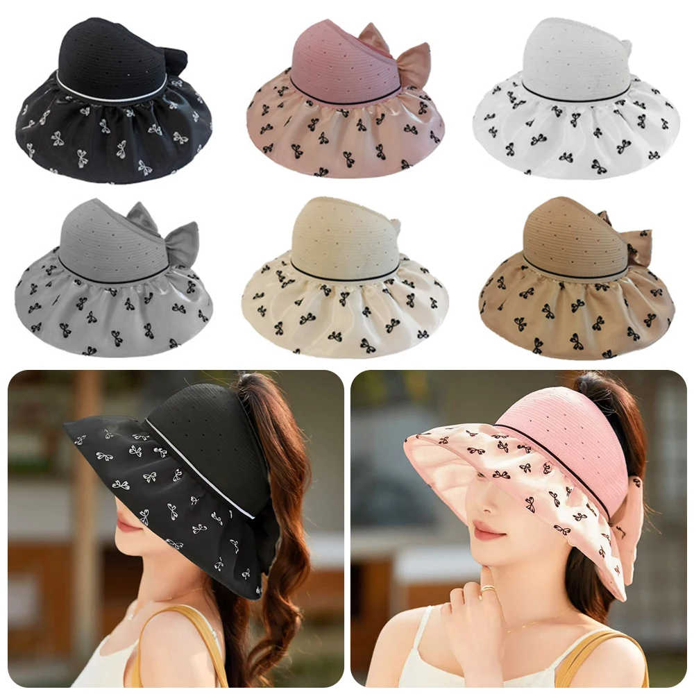 Fashion Anti-UV Summer Visors Hat Empty Top Foldable Sun Hat Wide Large Brim Breathable Beach Hat Women
Fashion Anti-UV Summer Visors Hat Empty Top Foldable Sun Hat Wide Large Brim Breathable Beach Hat Women
