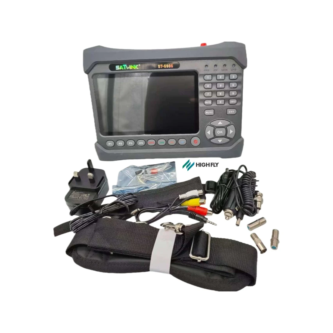 High Fly 7 Inch TFT LCD Screen Constellation Analyzer Spectrum Analyzer WS-6986 SAT Finder With DVB-S/S2X/T/T2/C
High Fly 7 Inch TFT LCD Screen Constellation Analyzer Spectrum Analyzer WS-6986 SAT Finder With DVB-S/S2X/T/T2/C