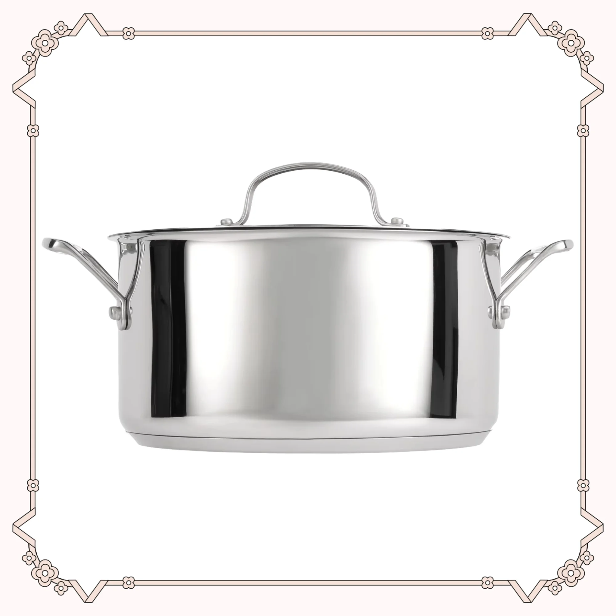 6 Quart Stainless Steel Sauce Pot with Cover, Chef's Classic Design for Boiling, Steaming & Everyday Cooking
6 Quart Stainless Steel Sauce Pot with Cover, Chef's Classic Design for Boiling, Steaming & Everyday Cooking