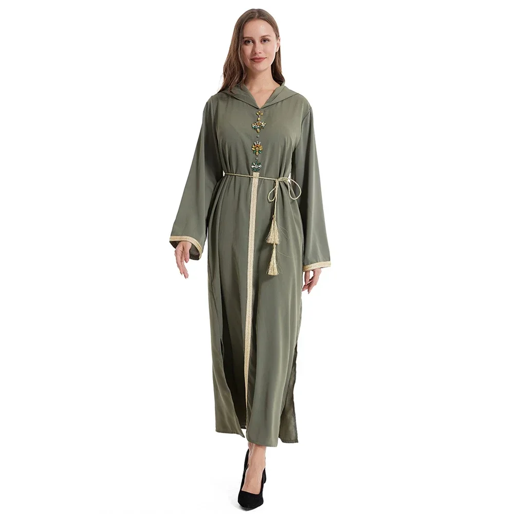 Luxury Dubai Hand Sewn Diamonds Abaya Long Sleeve Women Party Djellaba Maxi Dress Muslim Arab Robe Kaftan Turkey Evening Gowns
Luxury Dubai Hand Sewn Diamonds Abaya Long Sleeve Women Party Djellaba Maxi Dress Muslim Arab Robe Kaftan Turkey Evening Gowns