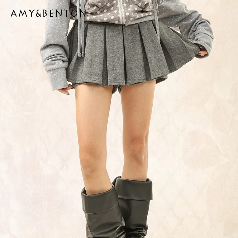 2025 Autumn New Gray Women's Pleated Skirt Vintage Design High Waist Sweet Cool Sexy Versatile A-line Mini Short Skirts Ladies
2025 Autumn New Gray Women's Pleated Skirt Vintage Design High Waist Sweet Cool Sexy Versatile A-line Mini Short Skirts Ladies