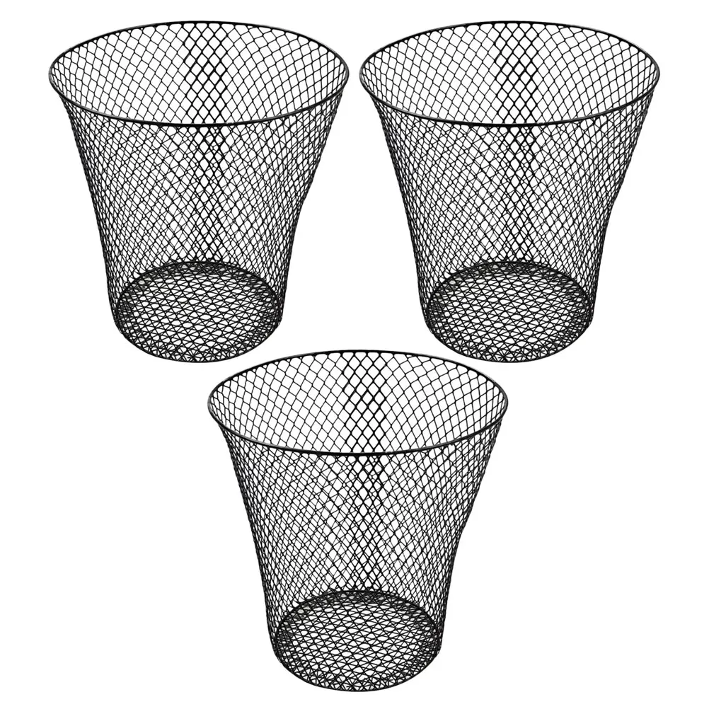 3pcs Iron Wire Woven Storage Baskets Heavy Duty Mesh Trash Can For Bathroom Bedroom Office Metal Waste Bin Organizer
3pcs Iron Wire Woven Storage Baskets Heavy Duty Mesh Trash Can For Bathroom Bedroom Office Metal Waste Bin Organizer