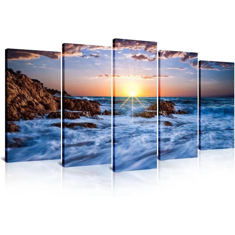 5 pcs Modern diamond painting kit Coastal Wall Art Sunset Blue Ocean Waves Landscape Beach Photo diamond embroidery mosaic decor
5 pcs Modern diamond painting kit Coastal Wall Art Sunset Blue Ocean Waves Landscape Beach Photo diamond embroidery mosaic decor