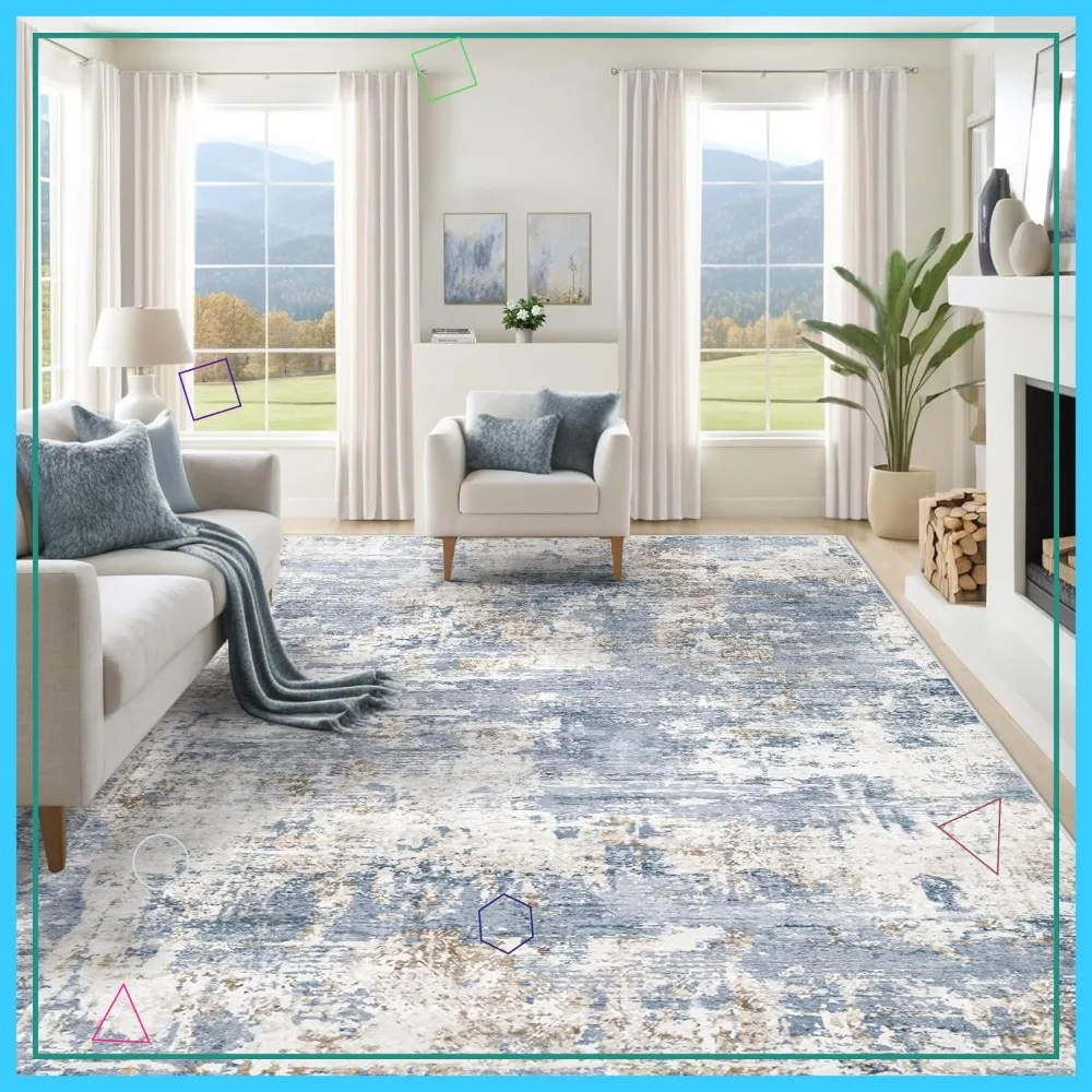 8x10 Washable Abstract Area Rug, Non-Slip Soft for Living Room Bedroom Kids Playroom Home Office in Blue
8x10 Washable Abstract Area Rug, Non-Slip Soft for Living Room Bedroom Kids Playroom Home Office in Blue