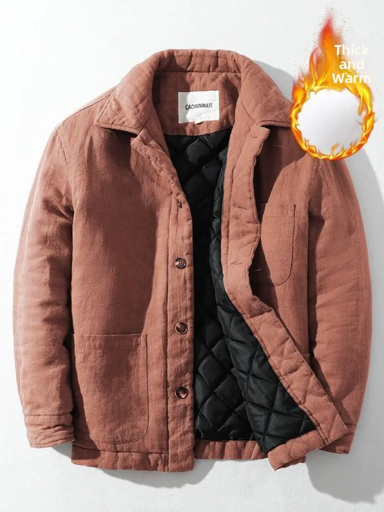 Утепленная хлопковая куртка для мужчин: повседневная, свободного кроя, модная, с хлопково-льняным наполнителем, осенне-зимняя новинка, молодежная, с воротником-стойкой, на пуговицах.
Утепленная хлопковая куртка для мужчин: повседневная, свободного кроя, модная, с хлопково-льняным наполнителем, осенне-зимняя новинка, молодежная, с воротником-стойкой, на пуговицах.