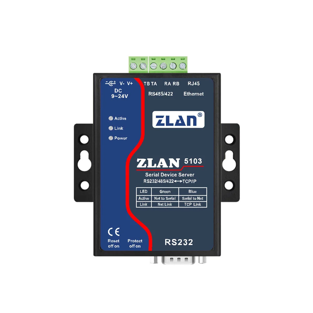 Server Zlan 5103 Rs232 Rs485 Rs422 To Ethernet Industrial Single To Ethernet Communication Devices
Server Zlan 5103 Rs232 Rs485 Rs422 To Ethernet Industrial Single To Ethernet Communication Devices