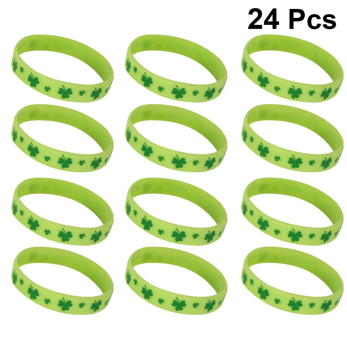 24 Pcs Silicone Bracelets Soft Comfortable Party Wristbands Child Bands St Patrick Day Gifts Accessories
24 Pcs Silicone Bracelets Soft Comfortable Party Wristbands Child Bands St Patrick Day Gifts Accessories