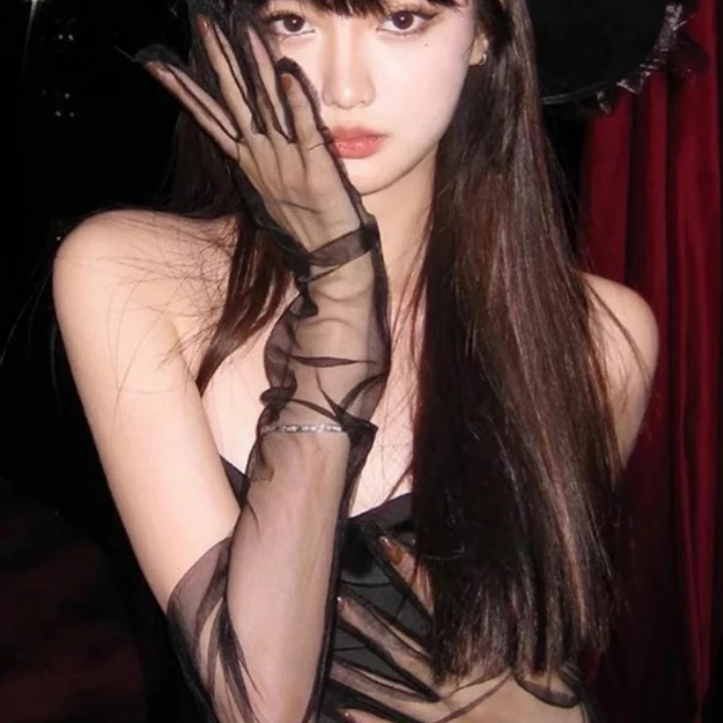 Women Sexy Lace Gloves White Black Mesh Tulle Gloves Transparent Lady Mittens Thin Elbow Long Glove Costume Party Dance Gloves
Women Sexy Lace Gloves White Black Mesh Tulle Gloves Transparent Lady Mittens Thin Elbow Long Glove Costume Party Dance Gloves