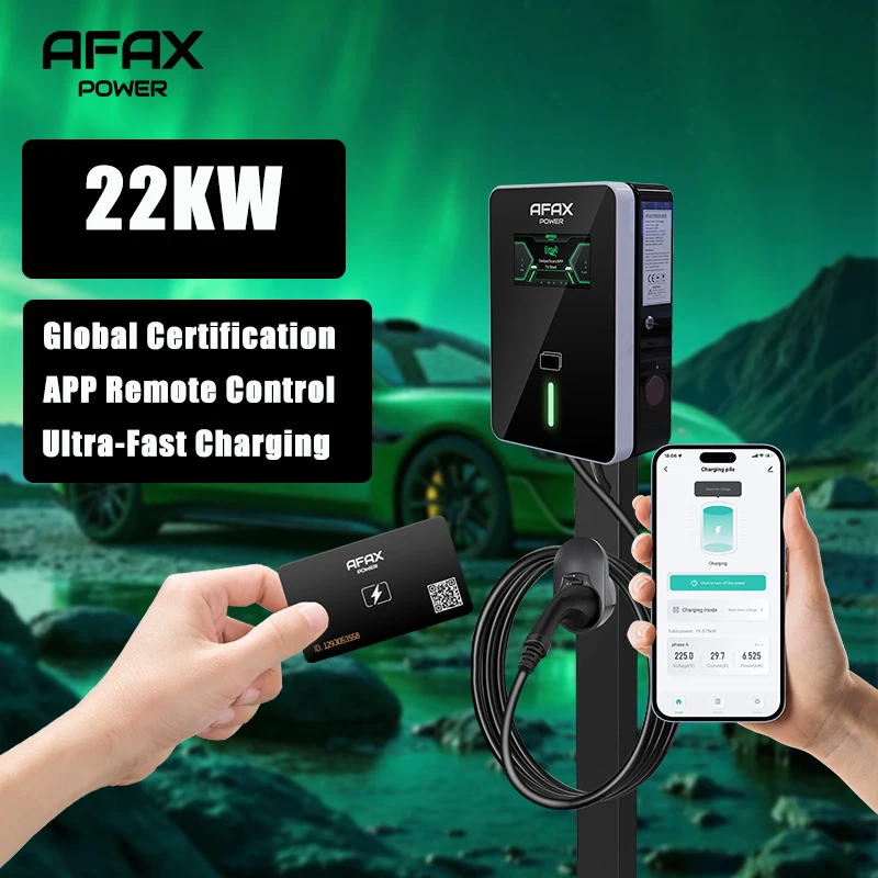 AFAX EV charger Type2 Type1 Wallbox 7KW 11KW 22KW 16A to 48A 5Meters IP54 Charging Station for Tesla Kia BYD Nissan Porsche
AFAX EV charger Type2 Type1 Wallbox 7KW 11KW 22KW 16A to 48A 5Meters IP54 Charging Station for Tesla Kia BYD Nissan Porsche