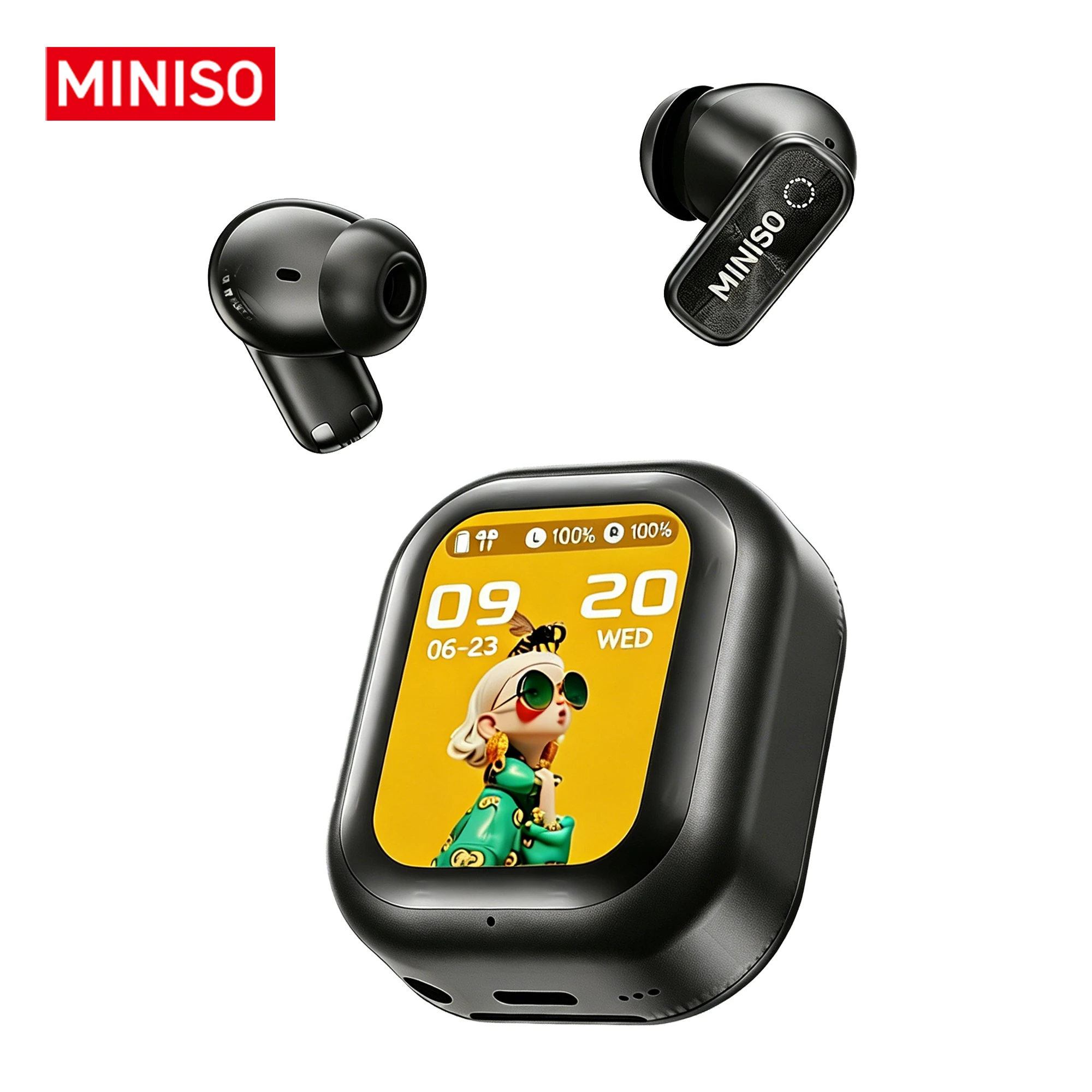 Pure Bass Sound MINISO MS125 Wireless Bluetooth Earphones HD LCD Display Low latency Earbuds 50 Hrs Playback
Pure Bass Sound MINISO MS125 Wireless Bluetooth Earphones HD LCD Display Low latency Earbuds 50 Hrs Playback