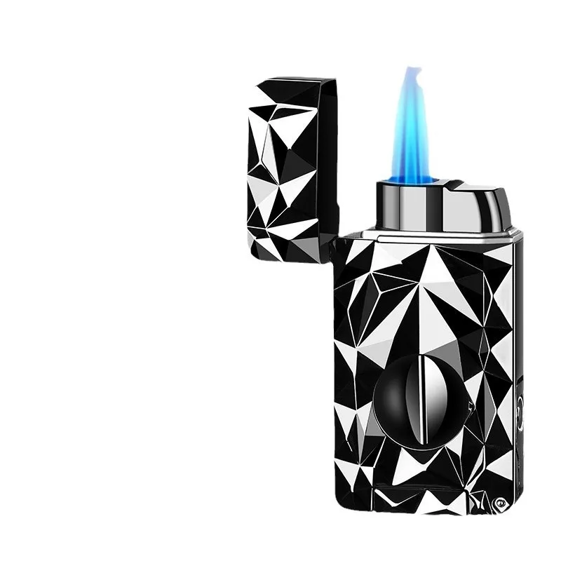 New Metal Diamond Inflatable Direct Charge Windproof Cigar Lighter Multi functional V-shaped Scissor Puncher Integrated Igniter
New Metal Diamond Inflatable Direct Charge Windproof Cigar Lighter Multi functional V-shaped Scissor Puncher Integrated Igniter