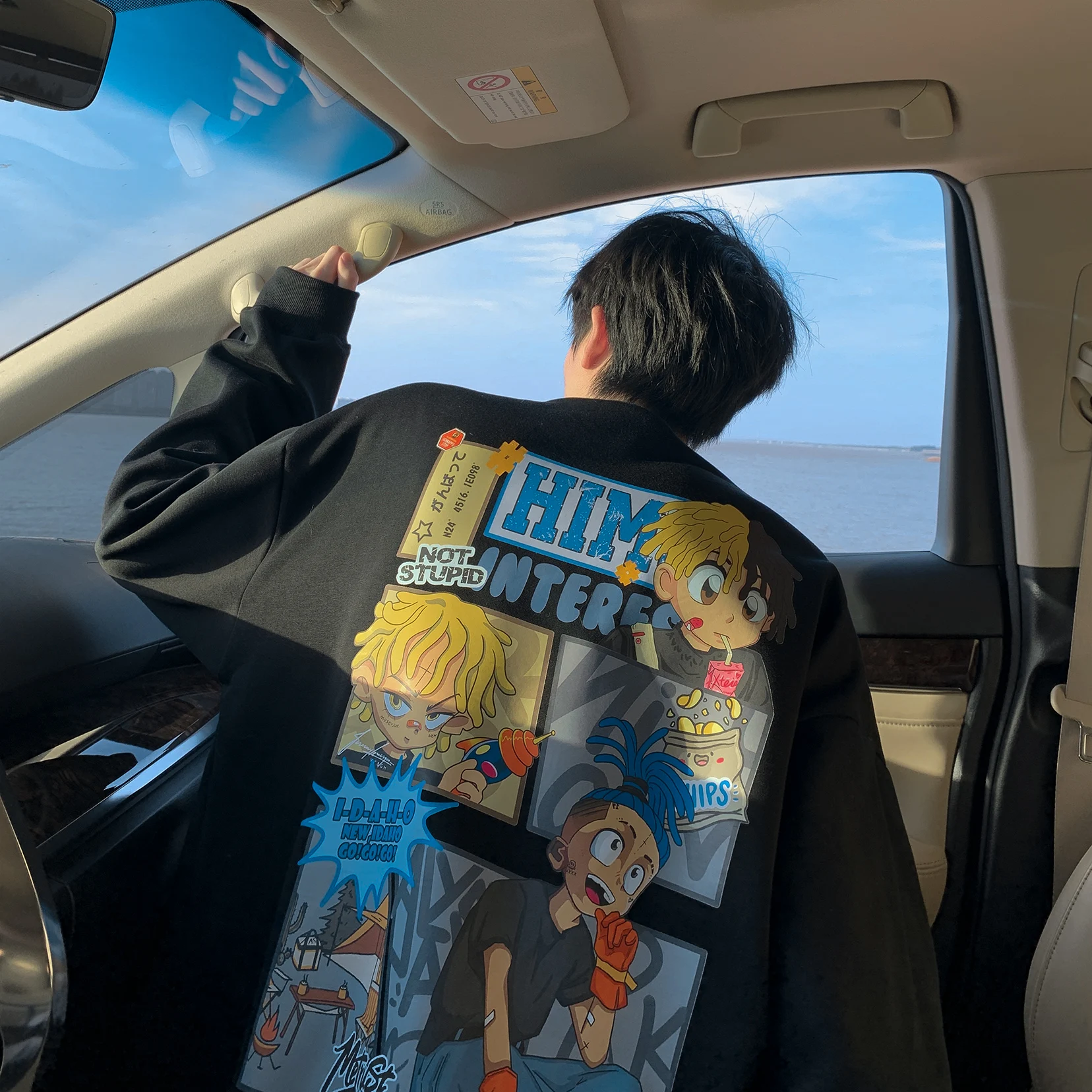 Youth American Retro Cartoon Print Sweatirt Loose Fit round Ne Hoodie for Boys Spring Autumn Trendy Casual Loose Sweatirts
Youth American Retro Cartoon Print Sweatirt Loose Fit round Ne Hoodie for Boys Spring Autumn Trendy Casual Loose Sweatirts