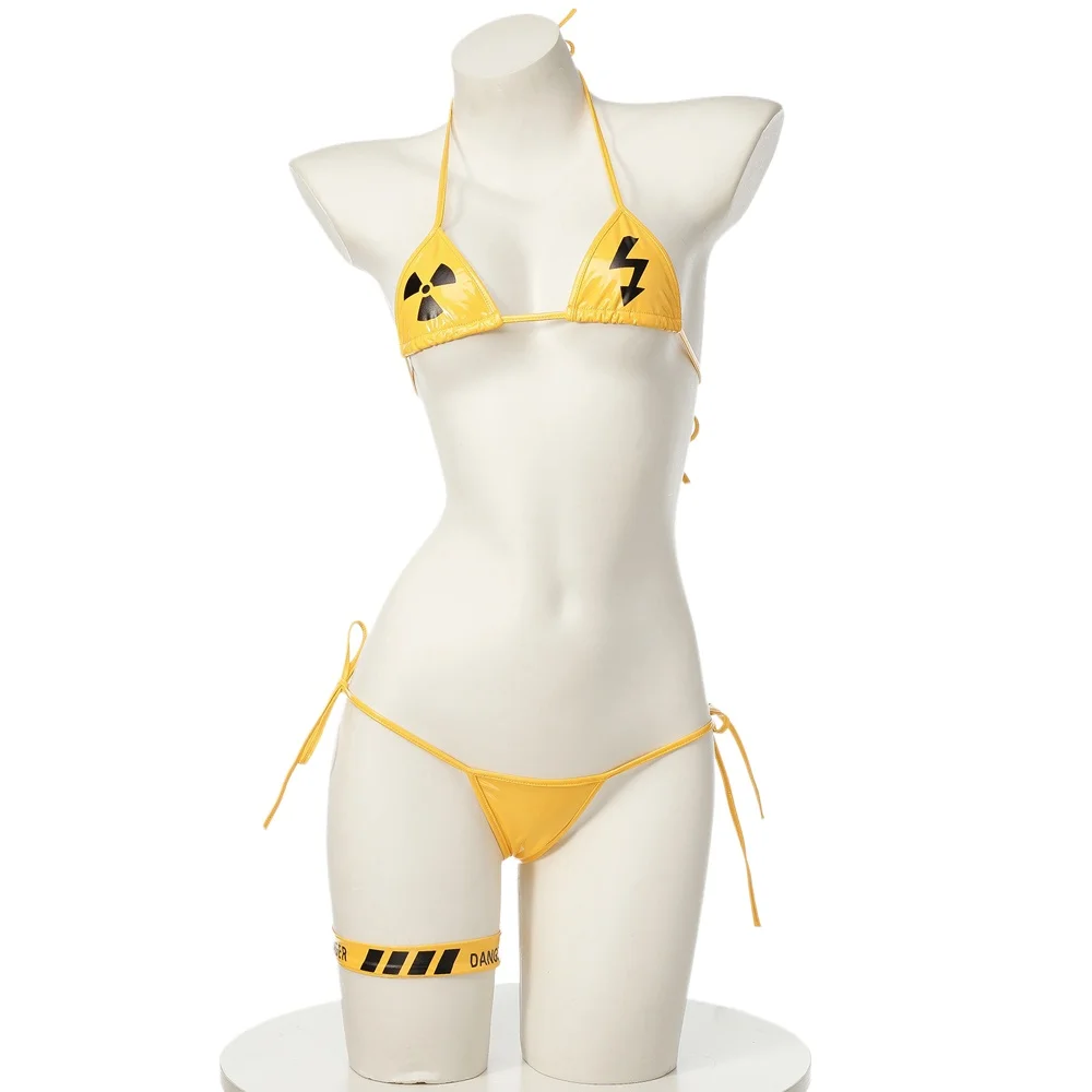 Anime Game Mystical Biochemical Organization Danger Warning Three Point Leather Underwear Set Punk Cyber Costume Cosplay
Anime Game Mystical Biochemical Organization Danger Warning Three Point Leather Underwear Set Punk Cyber Costume Cosplay
